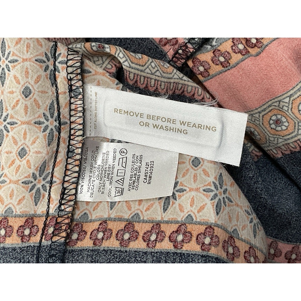 Loft Foulard Patchwork Button Teared Swing Dress … - image 8